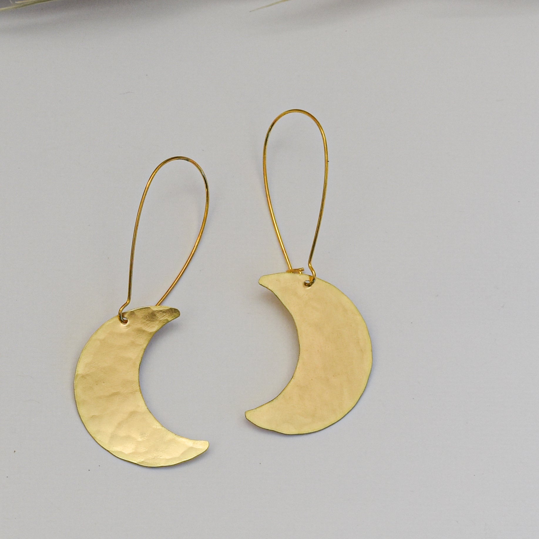 Crescent Moon Earrings // Moonstone – Acid Queen Jewelry